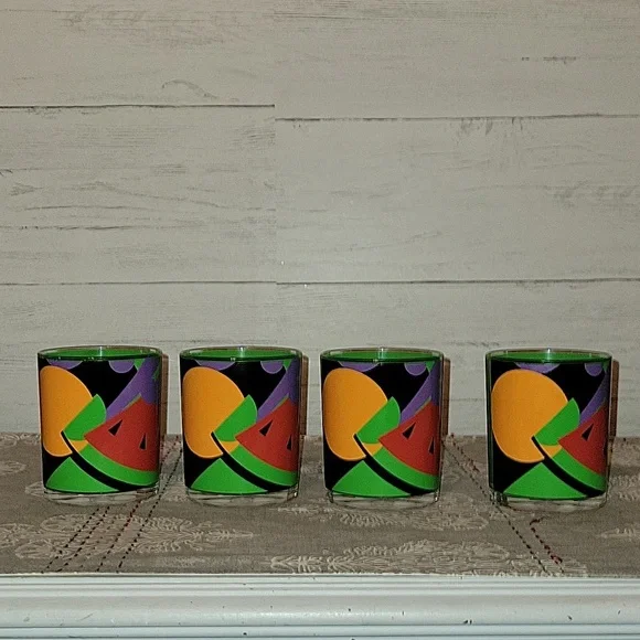 VintageStotter Colorful Fruit Ice Bucket & Cup Set13 Pieces